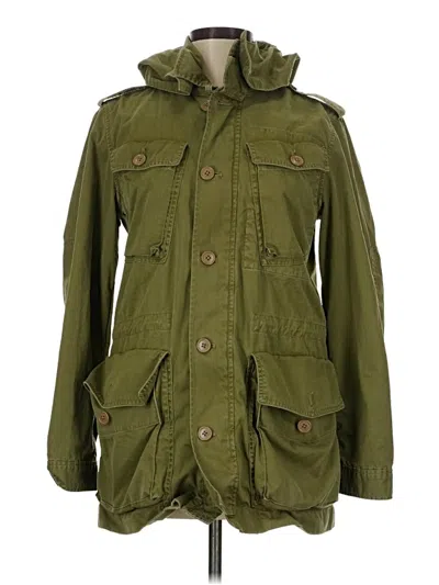 Pre-owned Jcrew Raincoat In Green