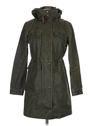 Pre-owned Jcrew Raincoat In Green