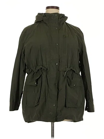 Pre-owned Jcrew Raincoat In Green