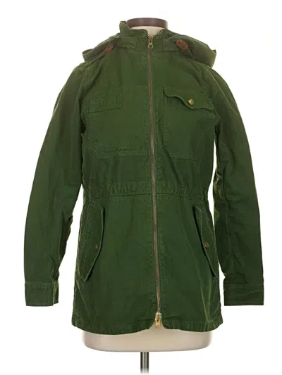 Pre-owned Jcrew Raincoat In Green