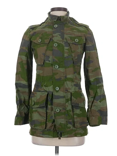 Pre-owned Jcrew Raincoat In Green