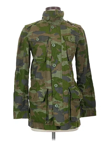 Pre-owned Jcrew Raincoat In Green