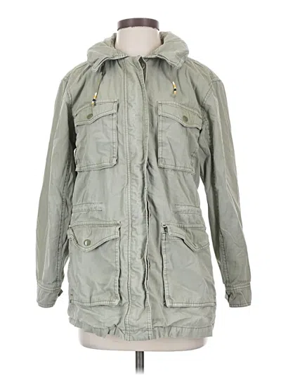 Pre-owned Jcrew Raincoat In Green