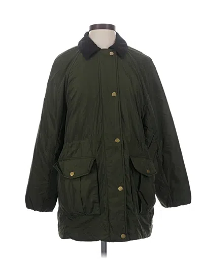Pre-owned Jcrew Raincoat In Green