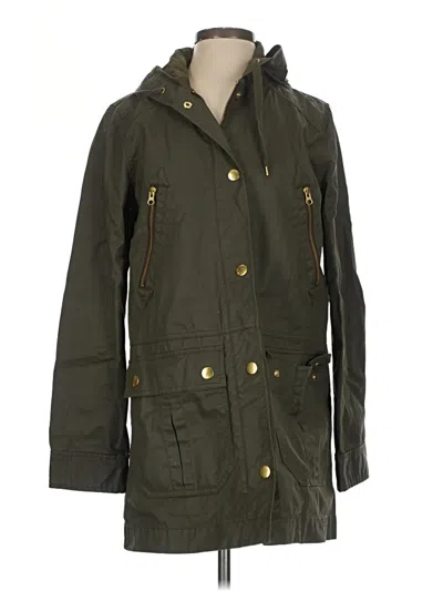 Pre-owned Jcrew Raincoat In Green