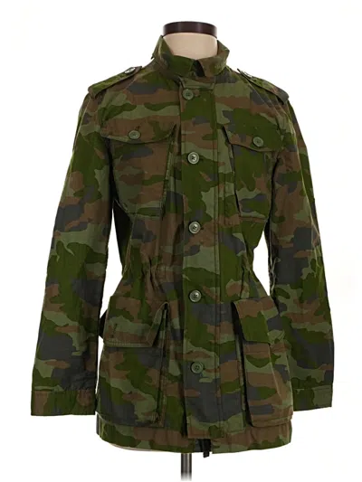 Pre-owned Jcrew Raincoat In Green