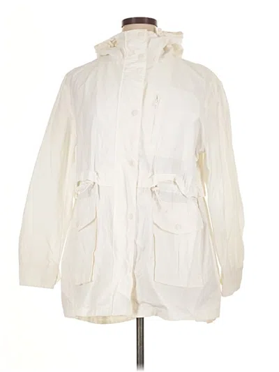 Pre-owned Jcrew Raincoat In White