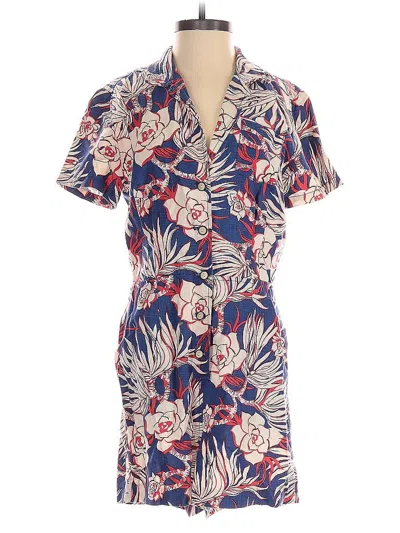 Pre-owned Jcrew Romper In Blue