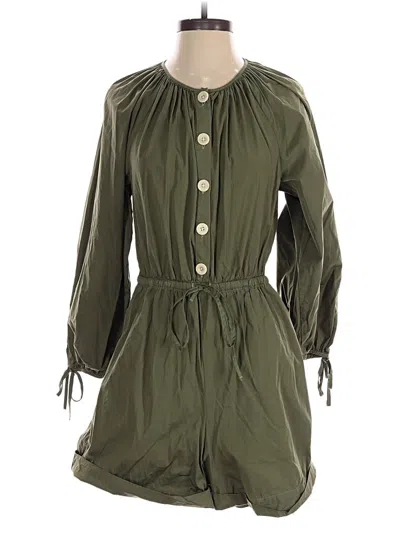 Pre-owned Jcrew Romper In Green