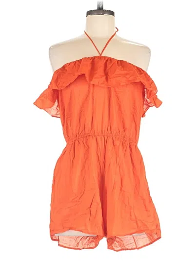 Pre-owned Jcrew Romper In Orange