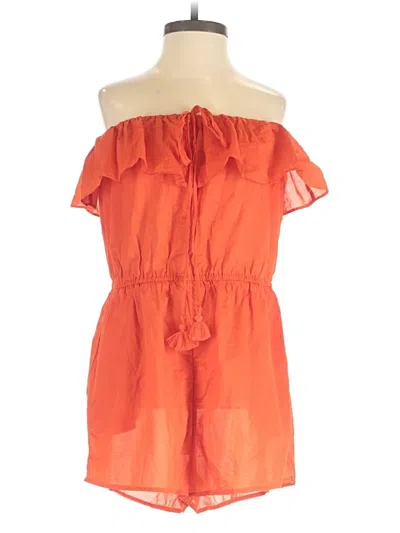 Pre-owned Jcrew Romper In Orange