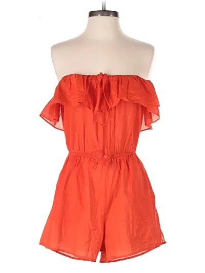 Pre-owned Jcrew Romper In Orange