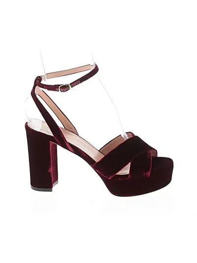 Pre-owned Jcrew Sandals In Burgundy