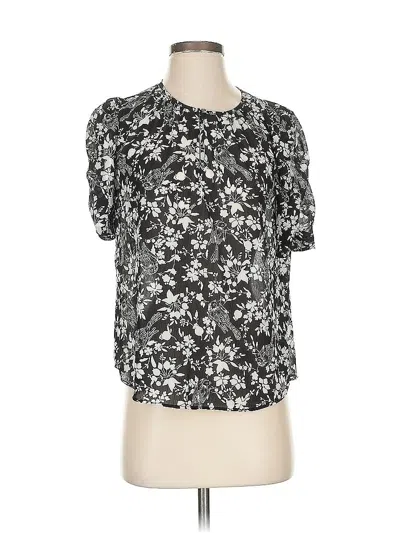 Pre-owned Jcrew Short Sleeve Blouse In Black