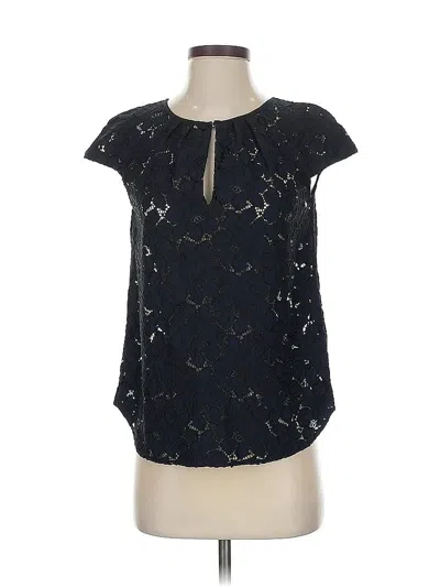 Pre-owned Jcrew Short Sleeve Blouse In Black