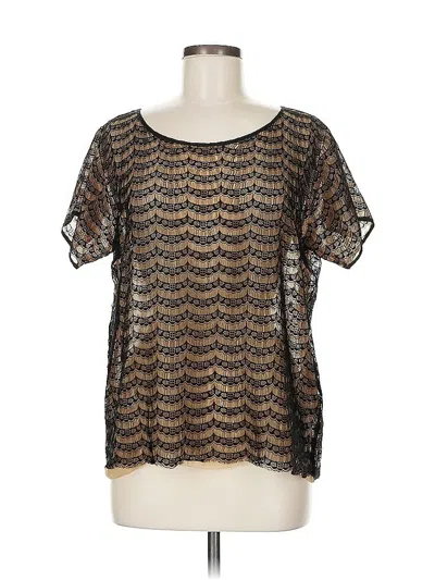 Pre-owned Jcrew Short Sleeve Blouse In Black