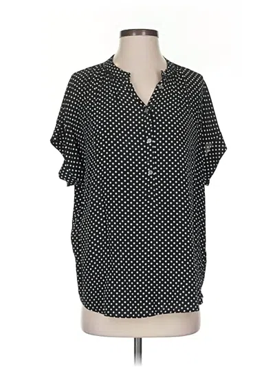 Pre-owned Jcrew Short Sleeve Blouse In Black
