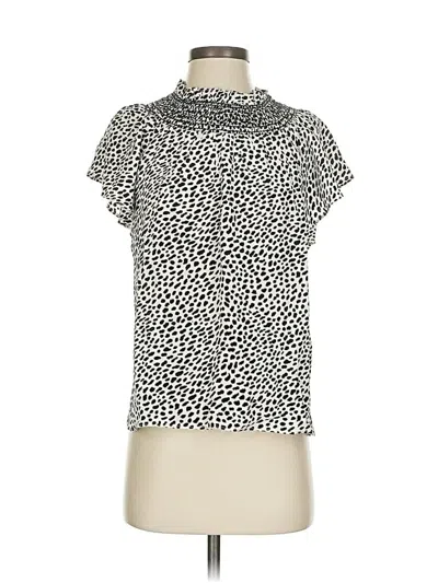 Pre-owned Jcrew Short Sleeve Blouse In Black