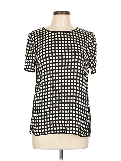 Pre-owned Jcrew Short Sleeve Blouse In Black