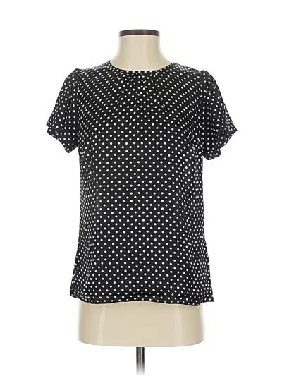 Pre-owned Jcrew Short Sleeve Blouse In Black