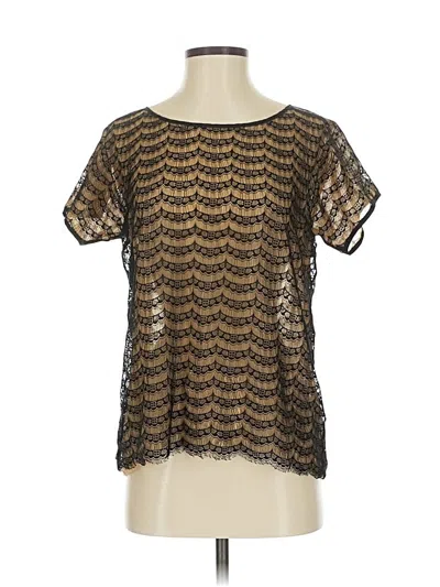Pre-owned Jcrew Short Sleeve Blouse In Black