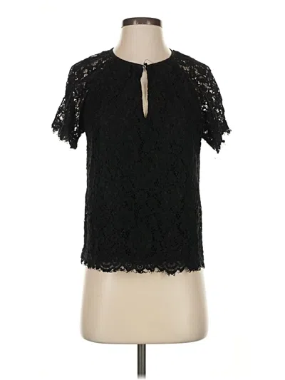Pre-owned Jcrew Short Sleeve Blouse In Black