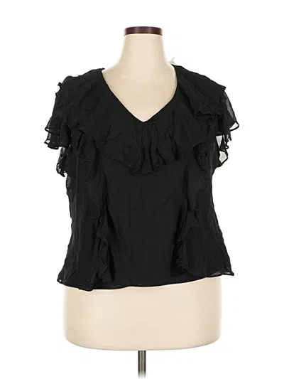 Jcrew Short Sleeve Blouse In Black