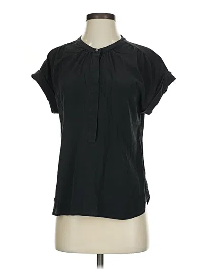 Pre-owned Jcrew Short Sleeve Blouse In Black