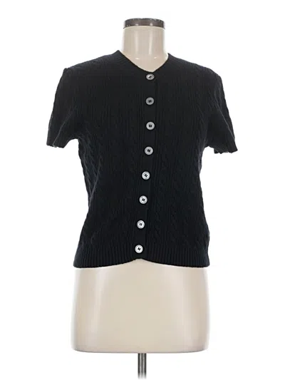 Pre-owned Jcrew Short Sleeve Blouse In Black
