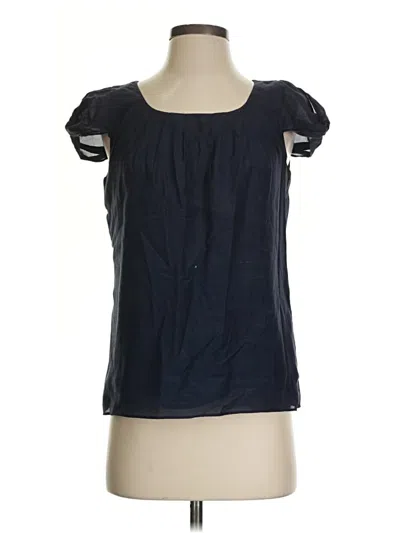 Pre-owned Jcrew Short Sleeve Blouse In Black