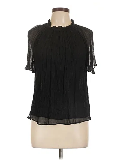 Pre-owned Jcrew Short Sleeve Blouse In Black