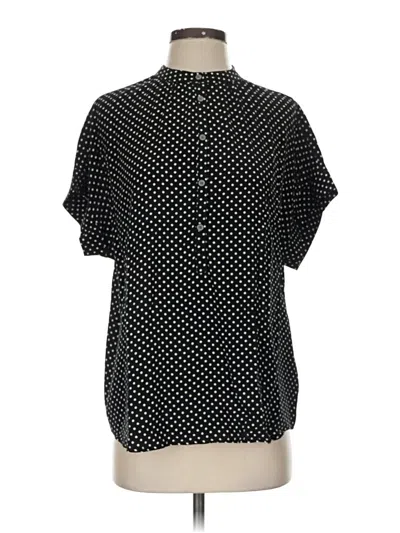 Pre-owned Jcrew Short Sleeve Blouse In Black