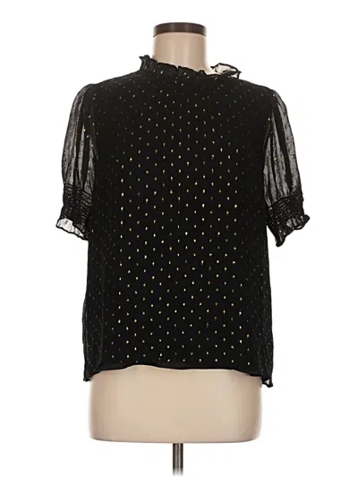 Pre-owned Jcrew Short Sleeve Blouse In Black
