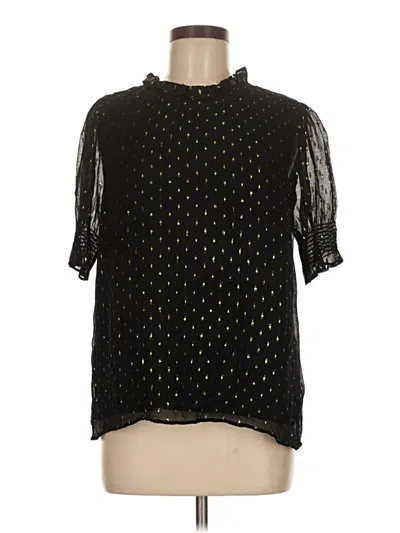Pre-owned Jcrew Short Sleeve Blouse In Black