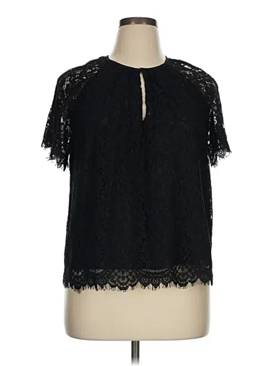 Jcrew Short Sleeve Blouse In Black