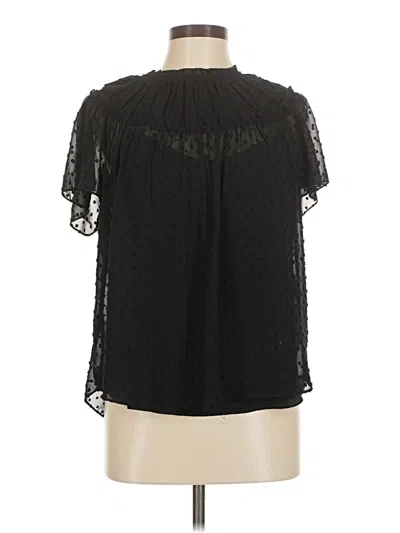 Pre-owned Jcrew Short Sleeve Blouse In Black