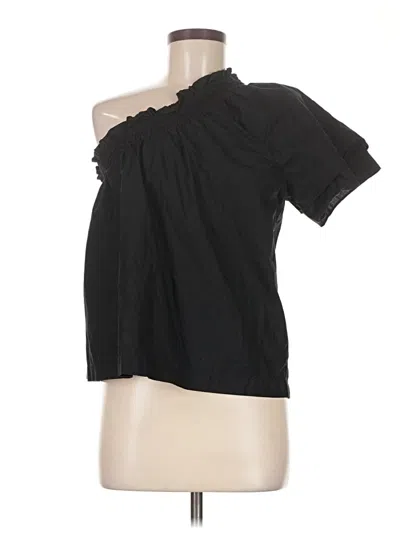 Pre-owned Jcrew Short Sleeve Blouse In Black
