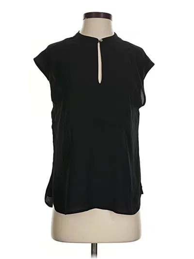 Pre-owned Jcrew Short Sleeve Blouse In Black
