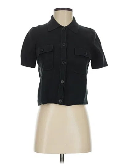 Pre-owned Jcrew Short Sleeve Blouse In Black
