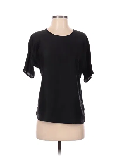Pre-owned Jcrew Short Sleeve Blouse In Black