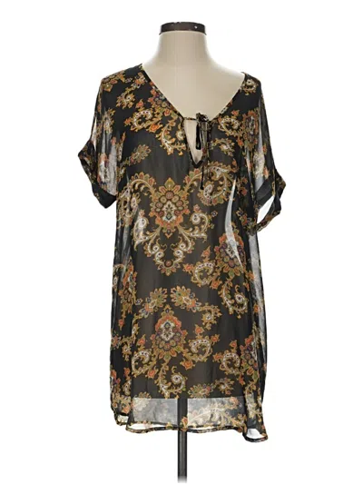 Pre-owned Jcrew Short Sleeve Blouse In Black