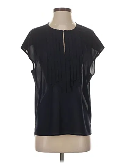 Pre-owned Jcrew Short Sleeve Blouse In Black