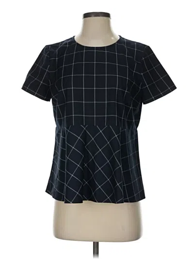 Pre-owned Jcrew Short Sleeve Blouse In Black