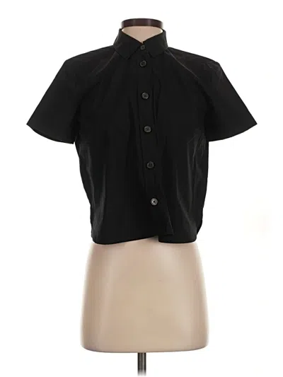 Pre-owned Jcrew Short Sleeve Blouse In Black