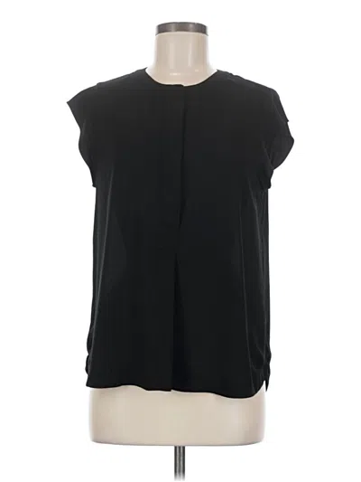 Pre-owned Jcrew Short Sleeve Blouse In Black