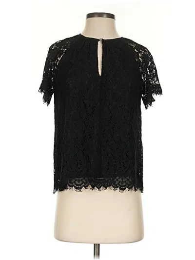 Pre-owned Jcrew Short Sleeve Blouse In Black
