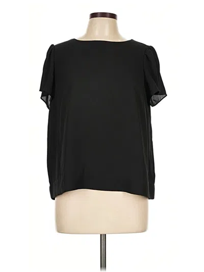Pre-owned Jcrew Short Sleeve Blouse In Black