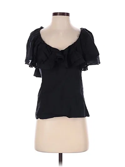 Jcrew Short Sleeve Blouse In Black