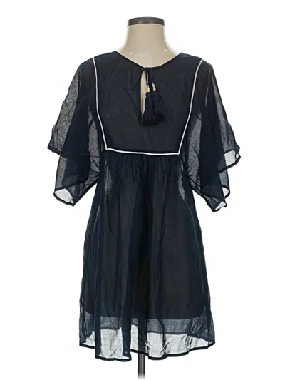 Pre-owned Jcrew Short Sleeve Blouse In Black