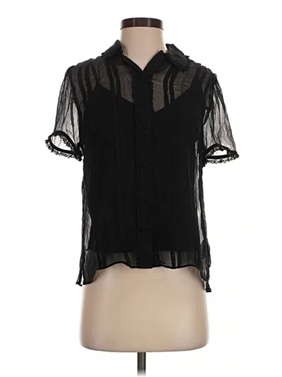 Jcrew Short Sleeve Blouse In Black